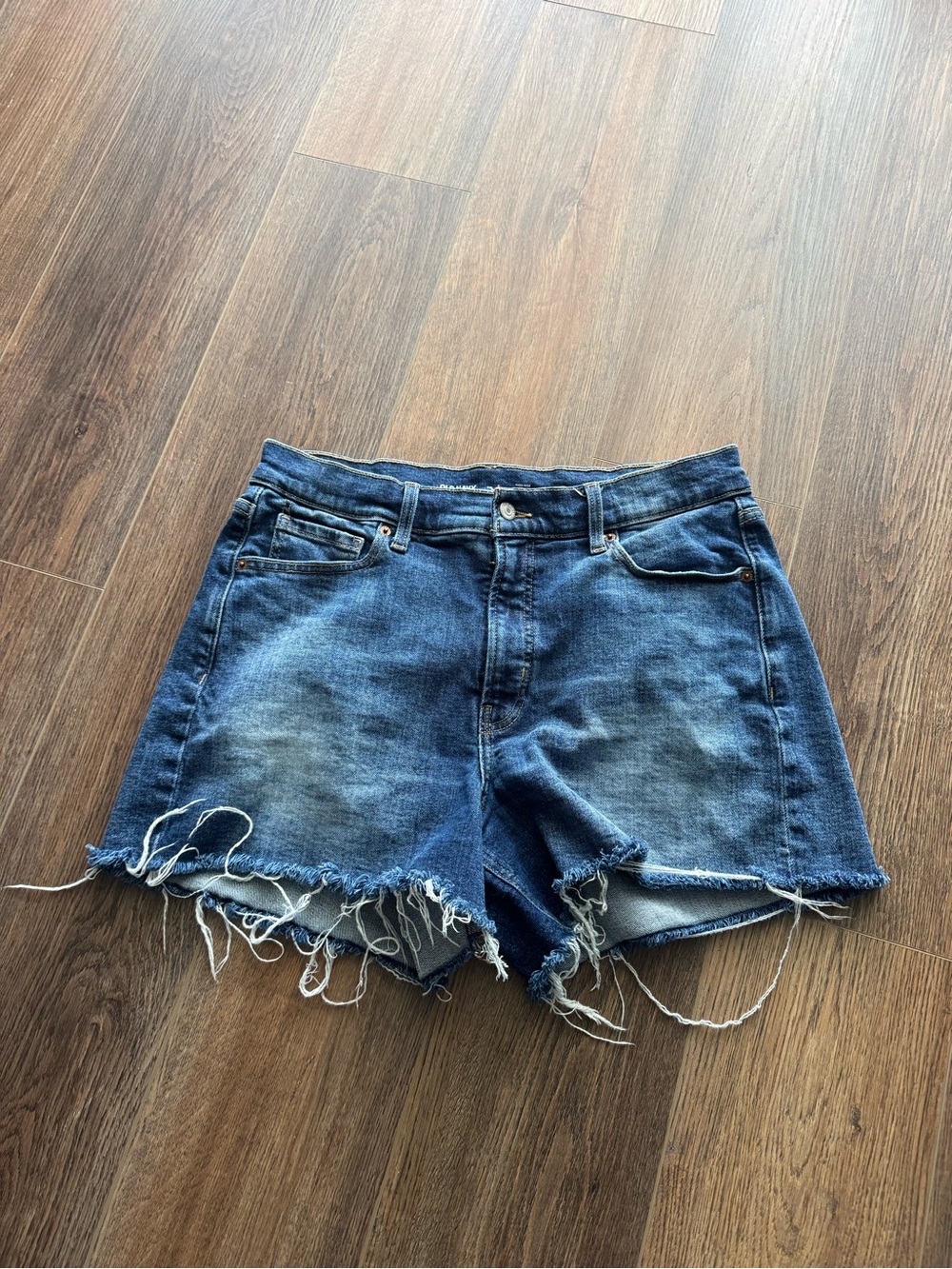 Blue Denim Frayed Hem Women’s Shorts